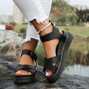 Comfort Sandals with Straps and Platform Sole