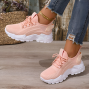 Sporty Lightweight Sneakers with Chunky Sole for Women