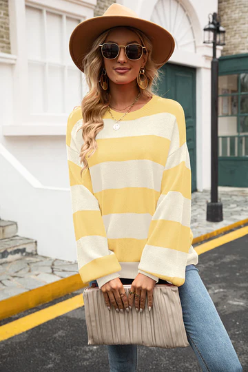 Kyra - Casual striped knitted sweater