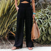 Elegant Airy Pants with Wide Legs and High Waist