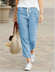 Comfortable Linen Pants With Loose Fit For Women