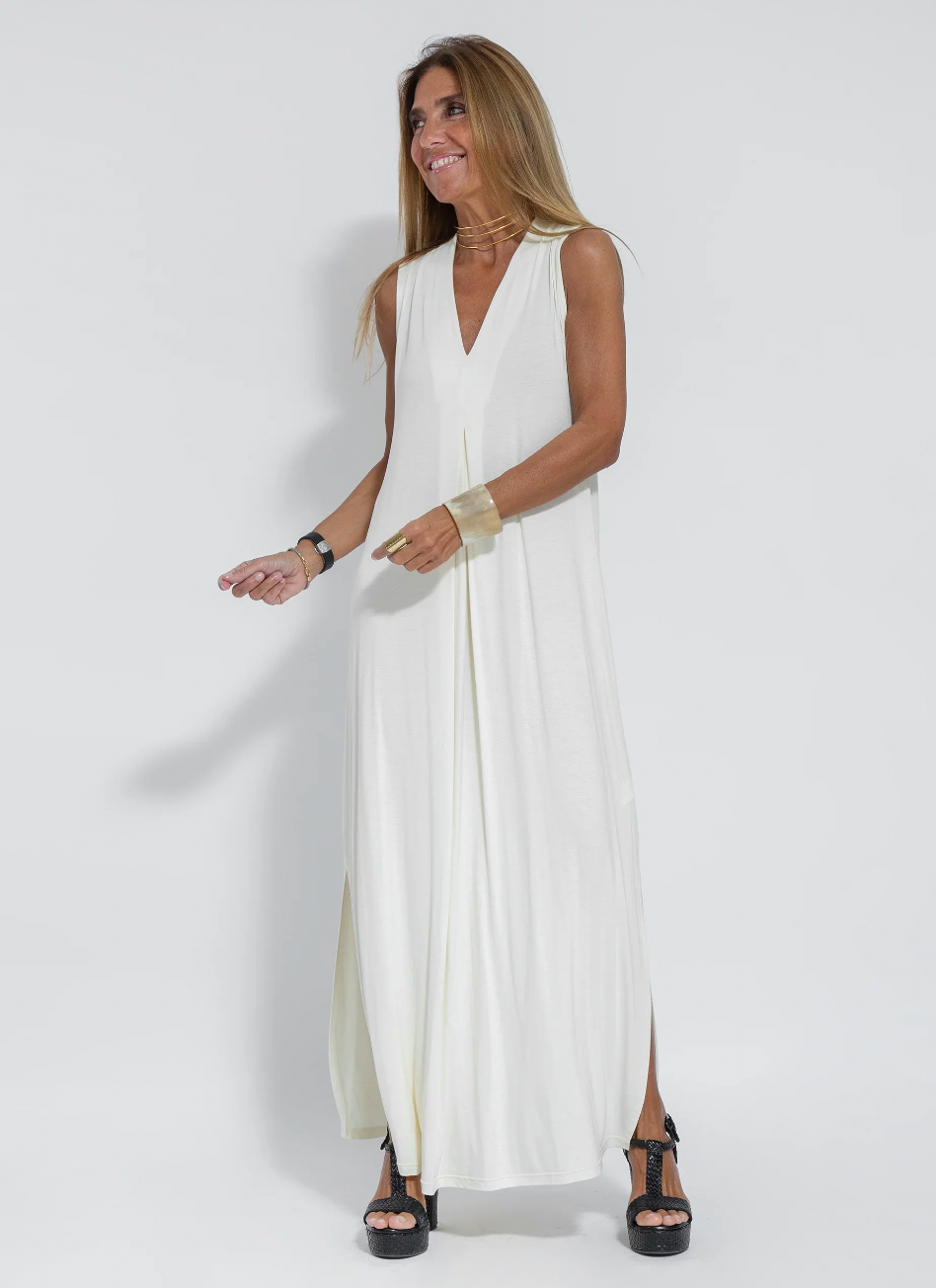 Maxi Dress with Long Vest Set for Women with Airy Fit