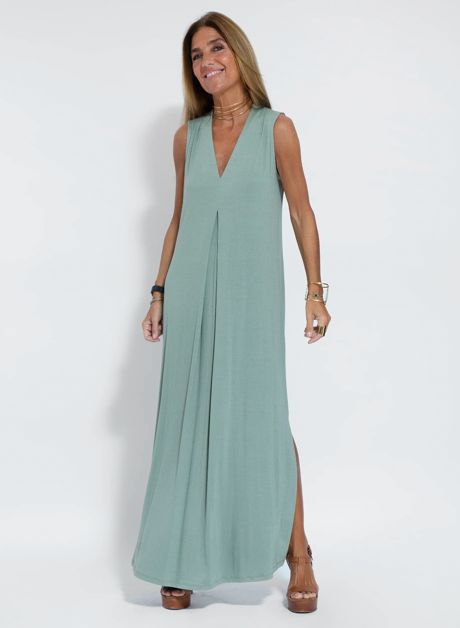 Maxi Dress with Long Vest Set for Women with Airy Fit