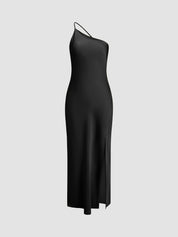Mila-Rae - Women's Maxi Dress with Open Back and Split