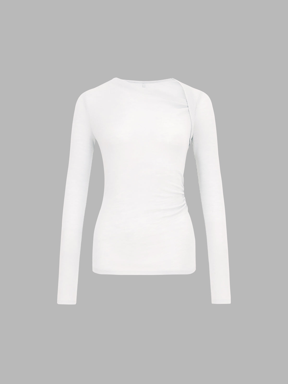 Women's Asymmetrical Top with Long Sleeves and Elegant Fit
