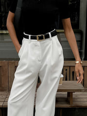 Casual Wide-Leg Pants with High Waist for Women