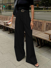 Casual Wide-Leg Pants with High Waist for Women