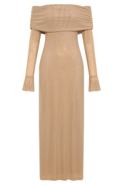Glitter off-shoulder maxi dress for women