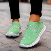 Comfortable Glitter Slip-On Sneakers for Women