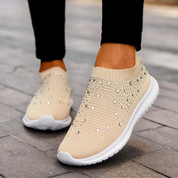 Comfortable Glitter Slip-On Sneakers for Women