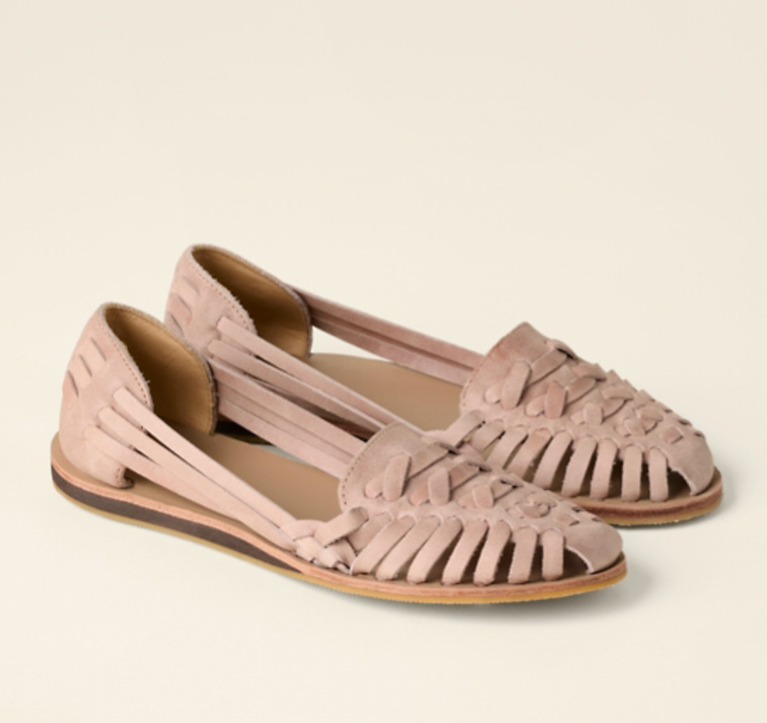 Woven Slip-Ons with Open Sides and Flat Sole