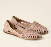 Woven Slip-Ons with Open Sides and Flat Sole