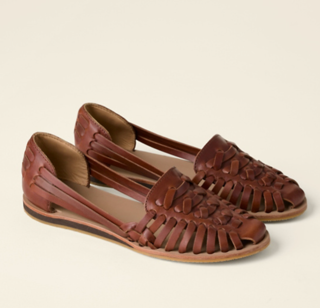 Woven Slip-Ons with Open Sides and Flat Sole