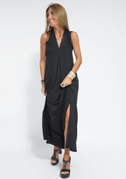 Maxi Dress with Vest and V-Neck for Women