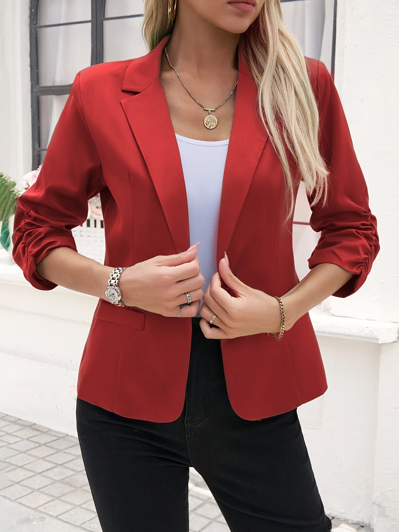 Fenna - Colored Blazer with Single Button