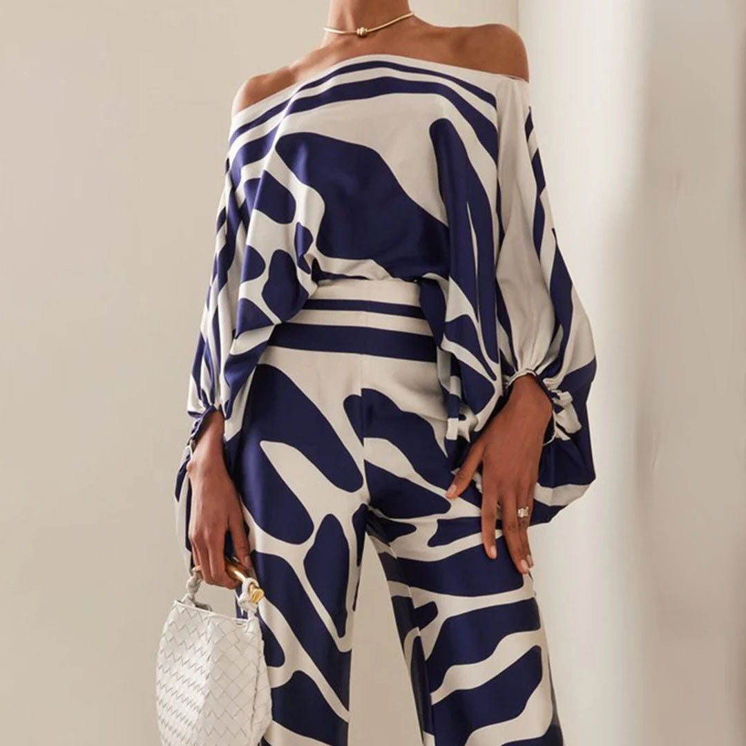 Elegant off-shoulder party jumpsuit with wide legs for women