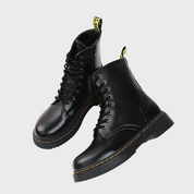 Women's Ankle-High Combat Boots with Zipper and Non-Slip Sole