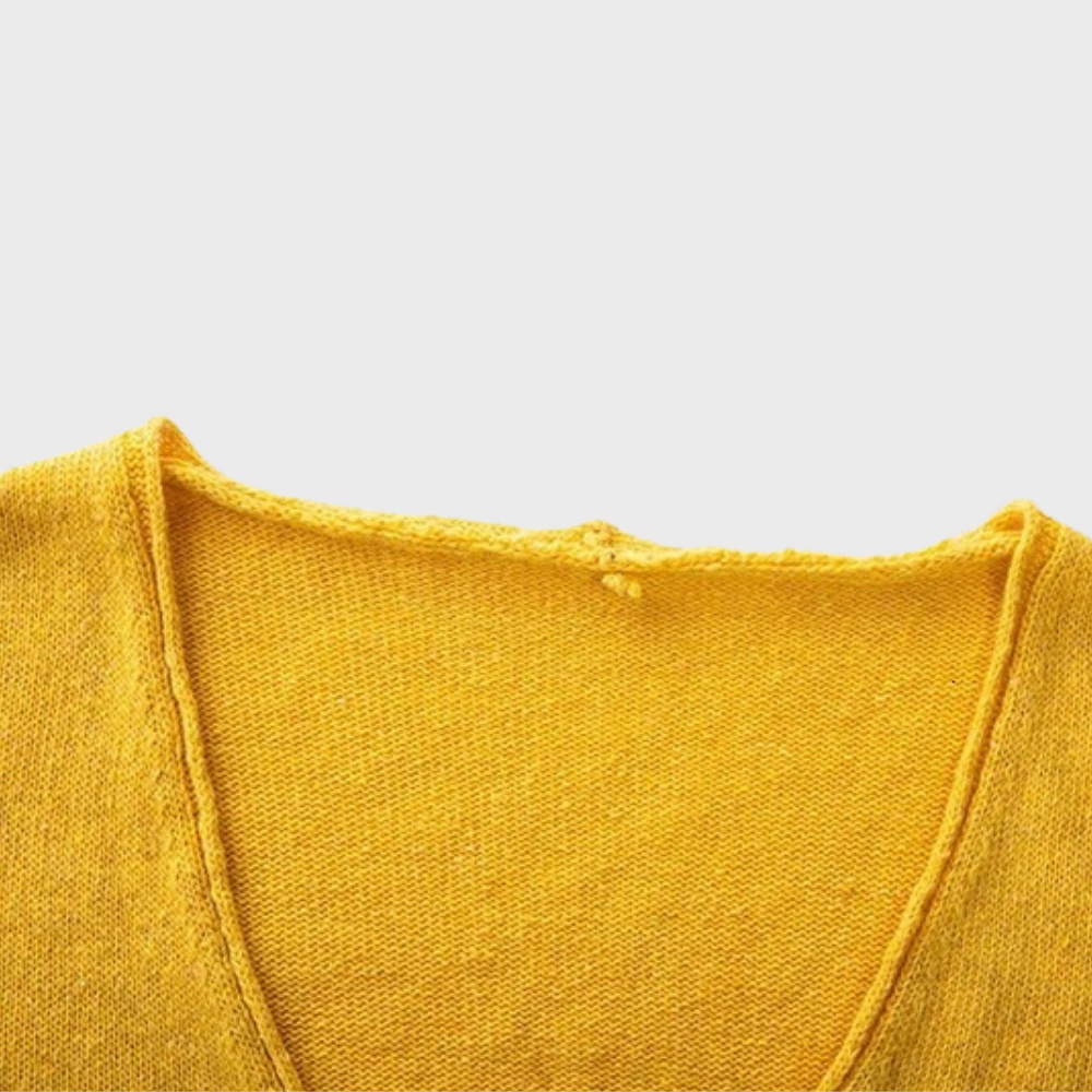 Loose Knitted V-Neck Women's Sweater