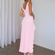 Midi Dress for Women with V-Neck and Summer Design