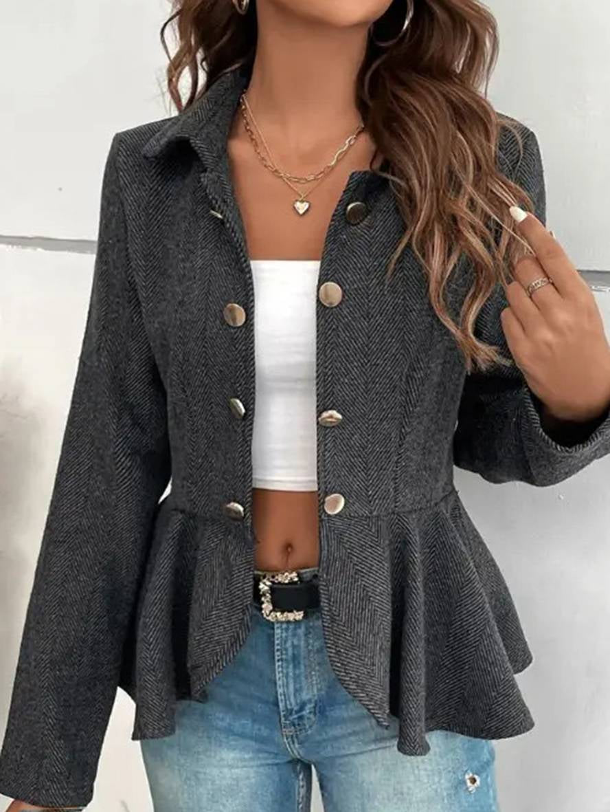 Elegant Tailored Women’s Peplum Blazer