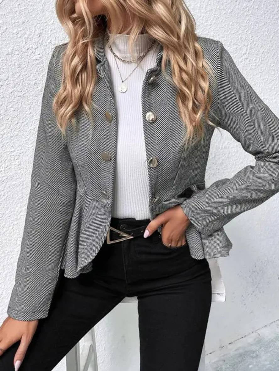 Elegant Tailored Women’s Peplum Blazer