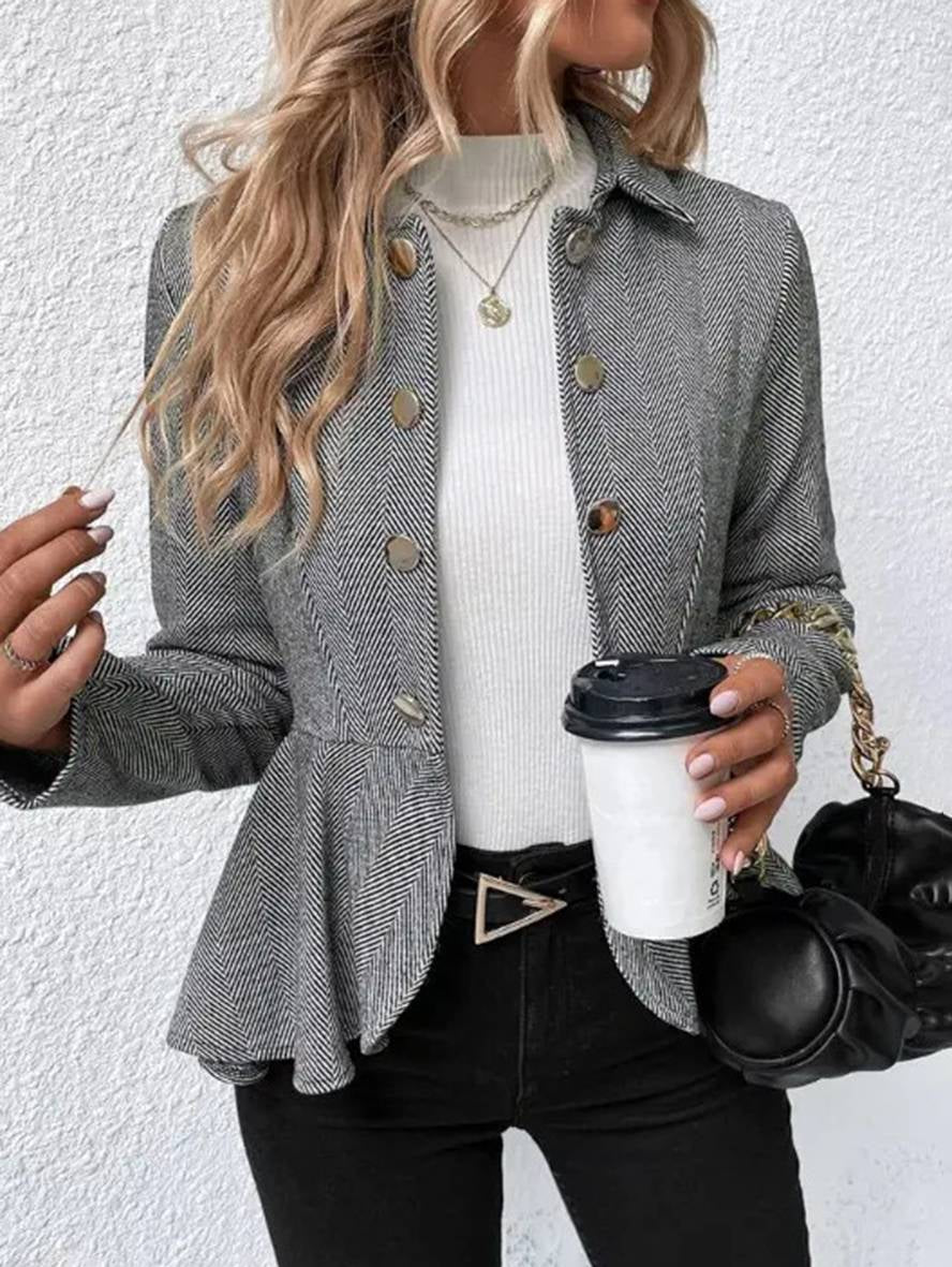 Elegant Tailored Women’s Peplum Blazer