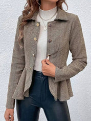 Elegant Tailored Women’s Peplum Blazer