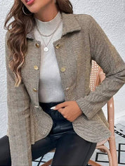 Elegant Tailored Women’s Peplum Blazer