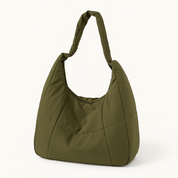 Oversized Shoulder Bag with Front Pockets