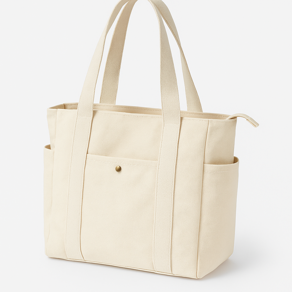 Soft Canvas Shoulder Bag - Tote Bag