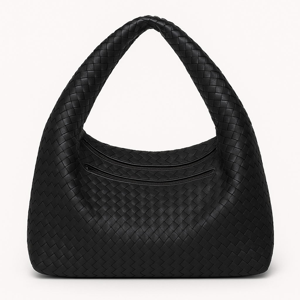 Braided Vegan Leather Handbag