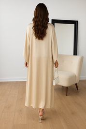 Luxury Maxi Gala Dress for Women with Cape Sleeves
