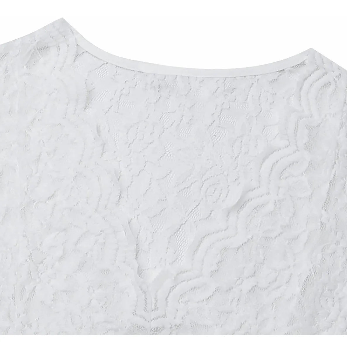 Fitted Edge Top with V Neck and Short Sleeves