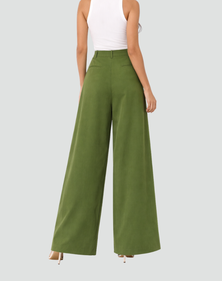 Women's Wide-Leg Pants with High Waist