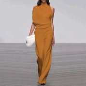 Women's Jumpsuit with High Neck and Open Back