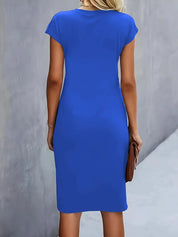 Timeless Midi Dress for Women with Tailored Fit and Ruching