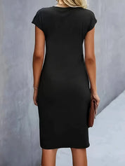 Timeless Midi Dress for Women with Tailored Fit and Ruching
