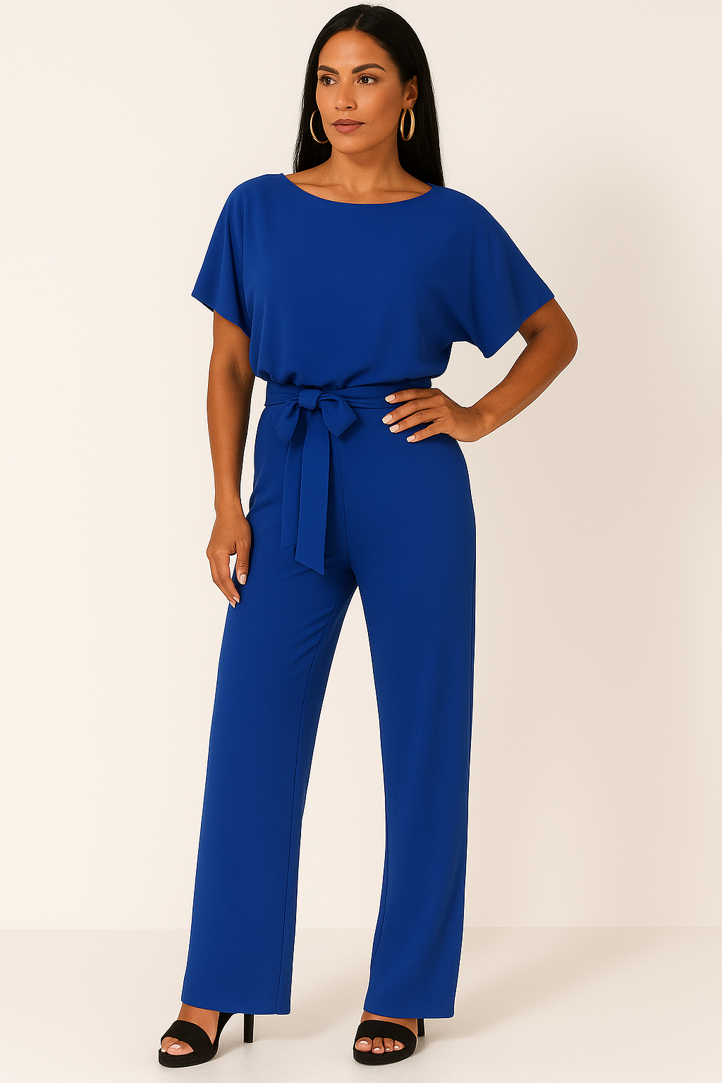 Jinte-Rose - Jumpsuit with bow detail
