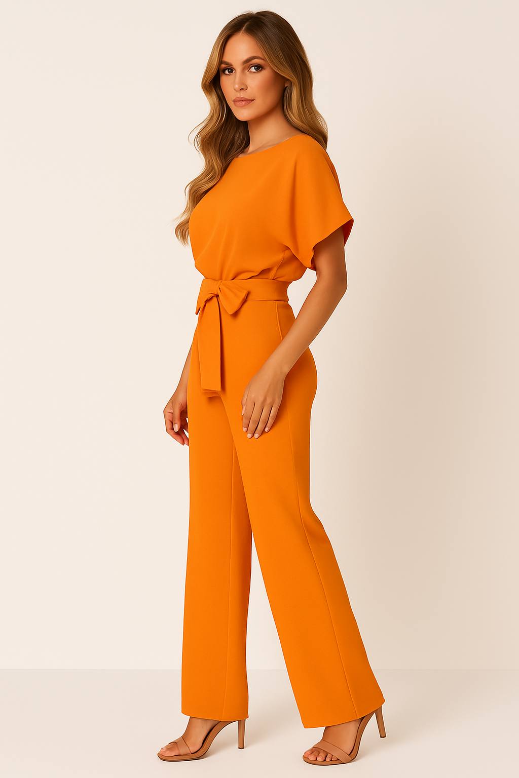 Jinte-Rose - Jumpsuit with bow detail