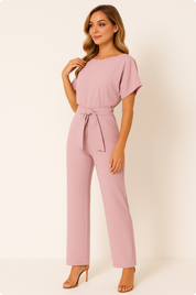 Jinte-Rose - Jumpsuit with bow detail