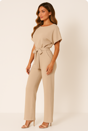Jinte-Rose - Jumpsuit with bow detail