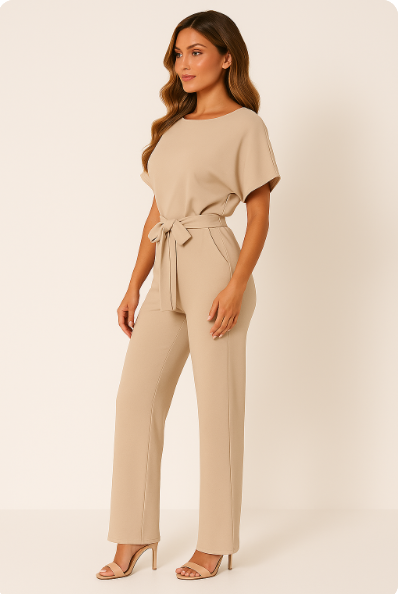 Jinte-Rose - Jumpsuit with bow detail