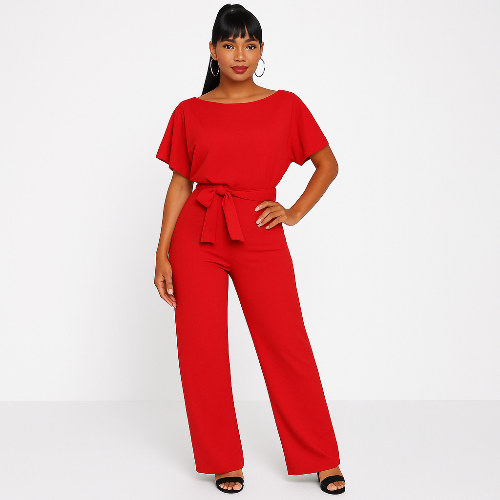 Jinte-Rose - Jumpsuit with bow detail