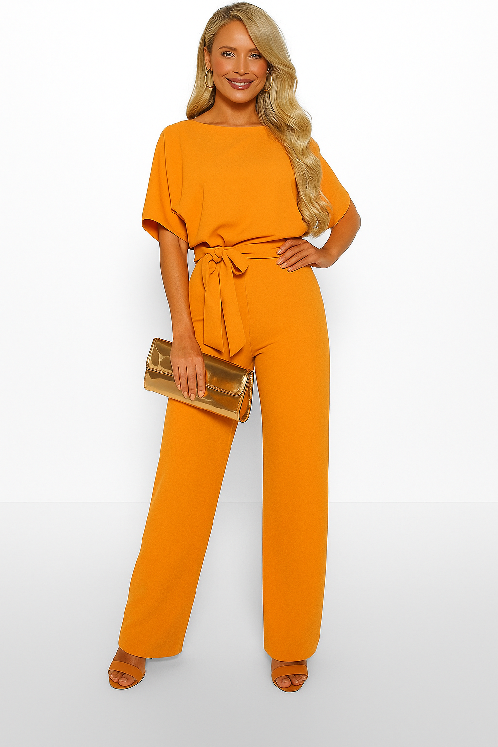 Jinte-Rose - Jumpsuit with bow detail