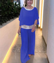 Elegant Two-Piece Set with Wide Pants