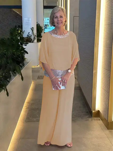 Elegant Two-Piece Set with Wide Pants