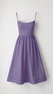 Jolien - Midi dress with spaghetti straps and tailored fit
