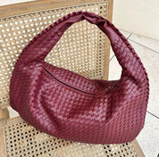 Braided Vegan Leather Handbag