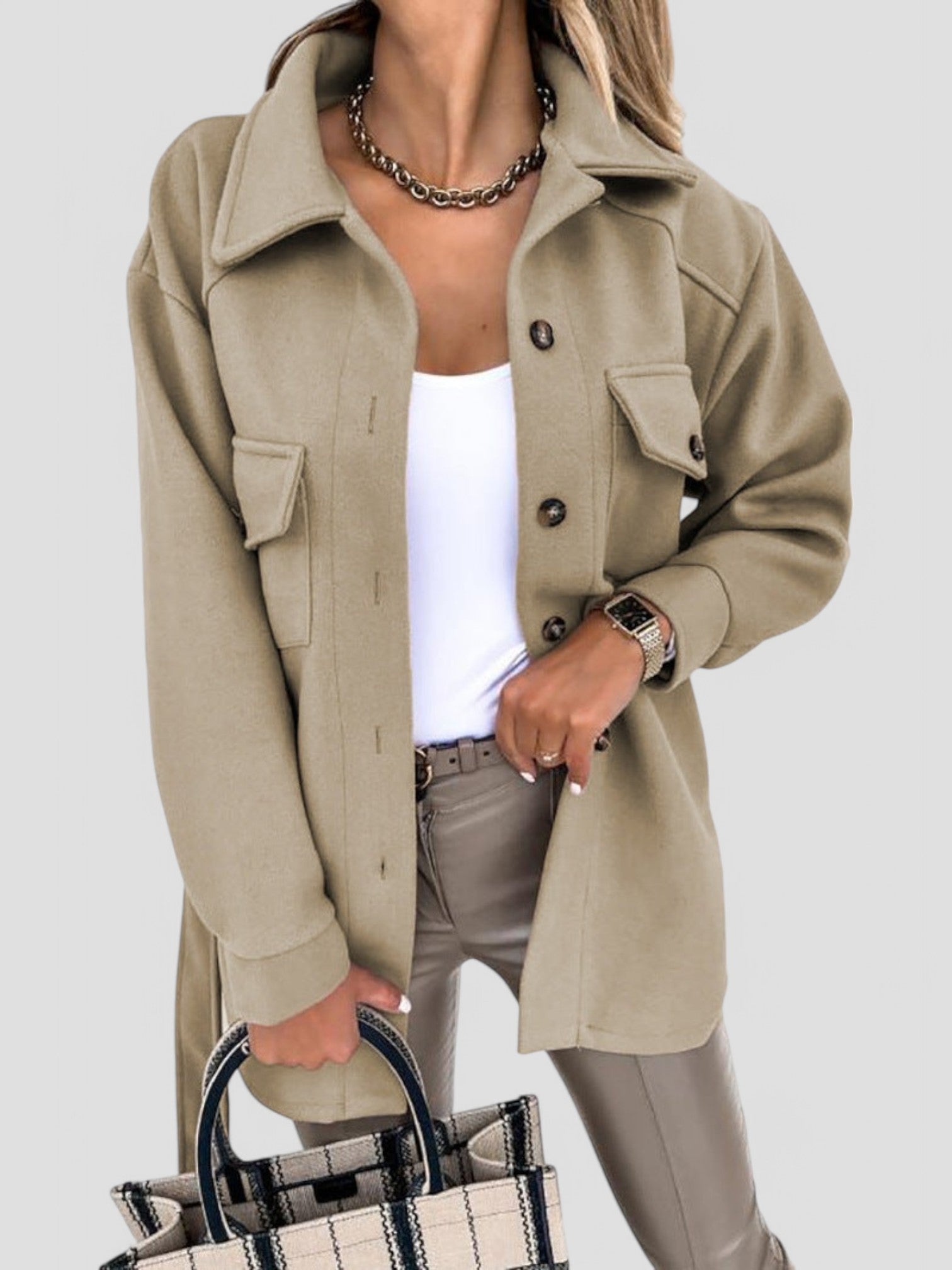 Dena - Trendy Lightweight Women's Jacket with Buttons