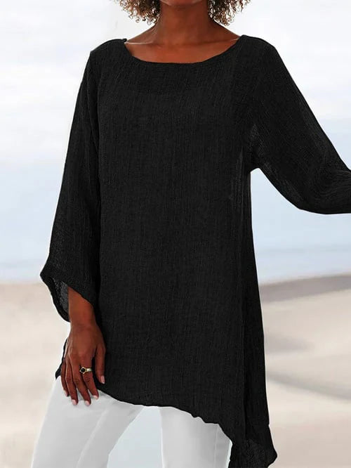 Linen Airy Tunic with Wide Sleeves for Women